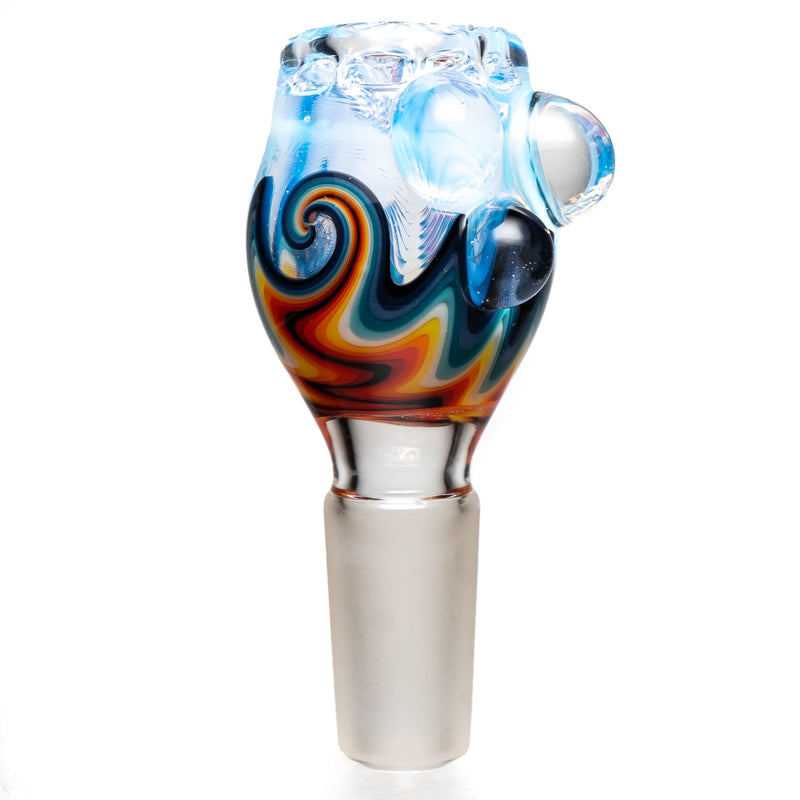 Ben Wilson - Push Screen Slide - 14mm - Opaline w/ Fire & Ice Linework - The Cave