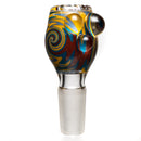 Ben Wilson - Push Screen Slide - 14mm - Dark Red w/ Yellow & Blue Linework - The Cave