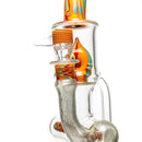 Ben Wilson - Hollow Foot Inline Recycler w/ Triple Donut Perc - Satin w/ Multicolor Linework - The Cave