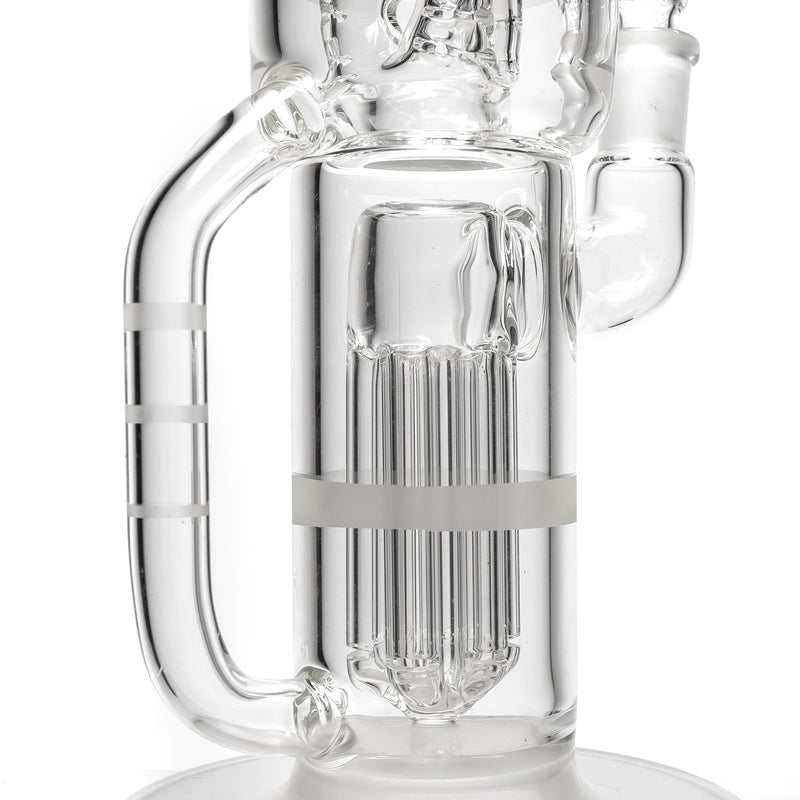 Ben Wilson - Recycler Straight Tube - Fused 6 Arm to Triple Donut - Sandblasted - The Cave