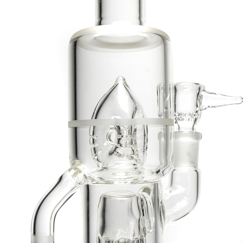 Ben Wilson - Recycler Straight Tube - Fused 6 Arm to Triple Donut - Sandblasted - The Cave