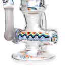 Ben Wilson - Hollow Foot Inline Recycler w/ Triple Donut Perc - P. Grey & Opaline w/ F.I. Linework - The Cave