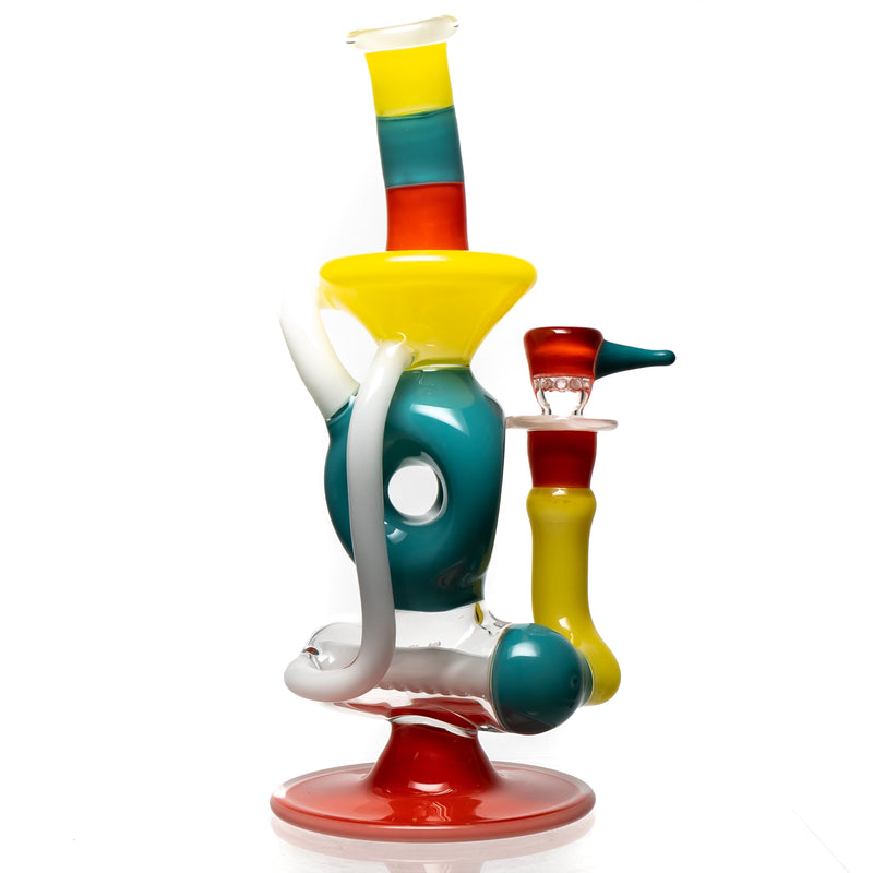 Ben Wilson - Triple Donut Inline Recycler - Multi Color Beach Ball - The Cave