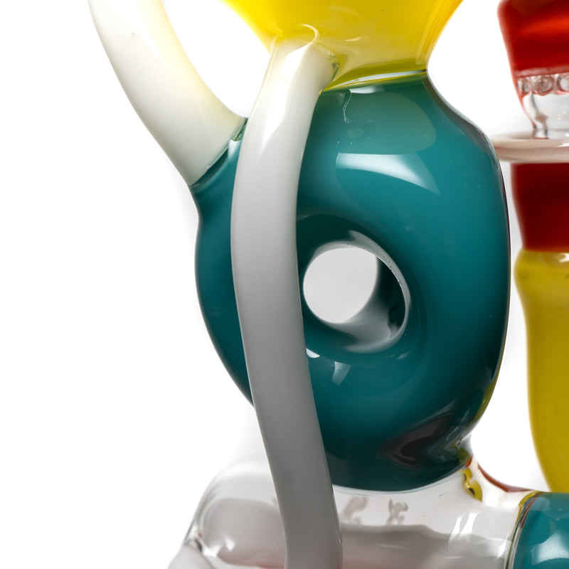 Ben Wilson - Triple Donut Inline Recycler - Multi Color Beach Ball - The Cave