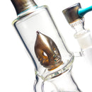 Ben Wilson - Hollow Foot Inline Recycler w/ Triple Donut Perc - Electrum w/ Agua Azul - The Cave