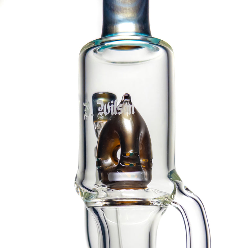 Ben Wilson - Hollow Foot Inline Recycler w/ Triple Donut Perc - Electrum w/ Agua Azul - The Cave