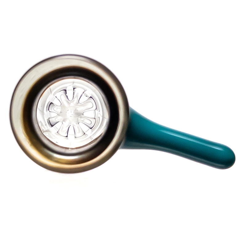 Ben Wilson - Hollow Foot Inline Recycler w/ Triple Donut Perc - Electrum w/ Agua Azul - The Cave