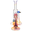 Ben Wilson - Hollow Foot Inline Recycler w/ Triple Donut Perc - Gold Fume - The Cave