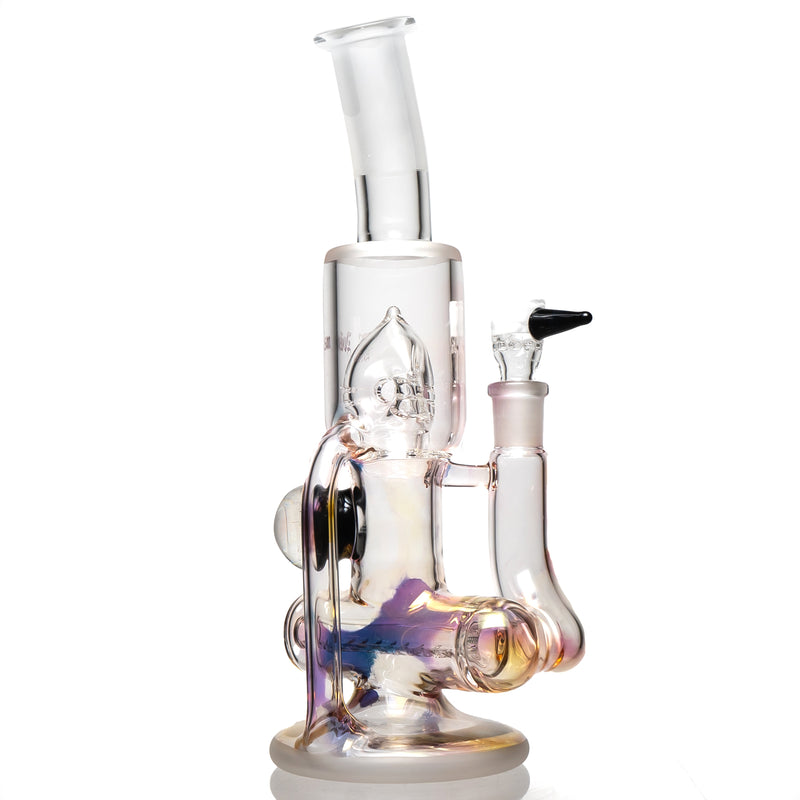 Ben Wilson - Hollow Foot Inline Recycler w/ Triple Donut Perc - Fumed & Sandblasted - The Cave