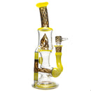 Ben Wilson - Hollow Foot Inline Recycler w/ Triple Donut Perc - Canary & Electrum Honeycomb - The Cave