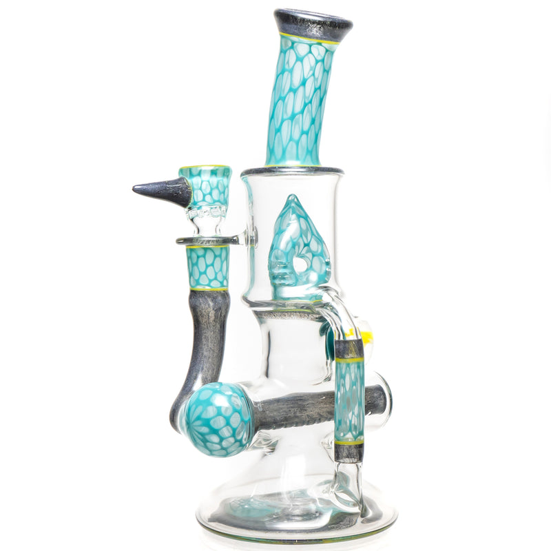 Ben Wilson - Hollow Foot Inline Recycler w/ Triple Donut Perc - Agua Honeycomb w/ S.W. & Green - The Cave