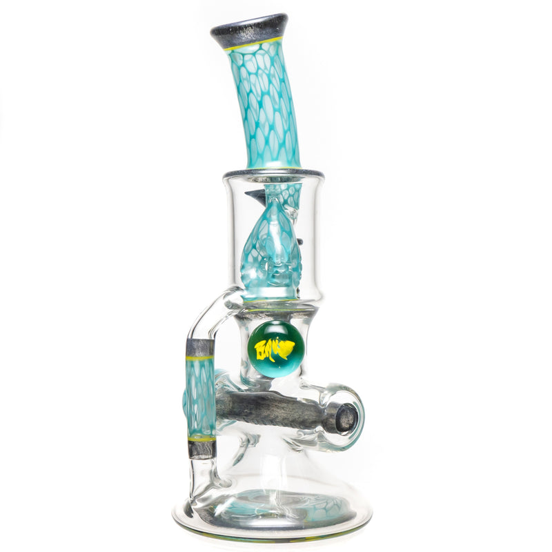 Ben Wilson - Hollow Foot Inline Recycler w/ Triple Donut Perc - Agua Honeycomb w/ S.W. & Green - The Cave