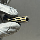 Steve H - Glass Tip - Honeycomb - Black & Gray - 12mm
