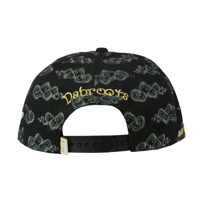 Grassroots - Dabroots Clouds Allover Black Snapback Hat - Large/XL - The Cave