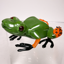 Daniels Glass Art - Poison Frog Dry Pipe - Green & Orange - The Cave