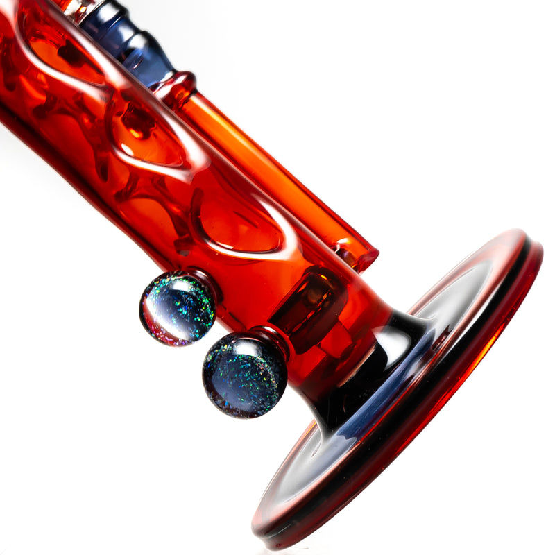 Davin Titland - Mini Straight Tube - 3 Seal Network - Orange Elvis & Dark Amethyst - The Cave