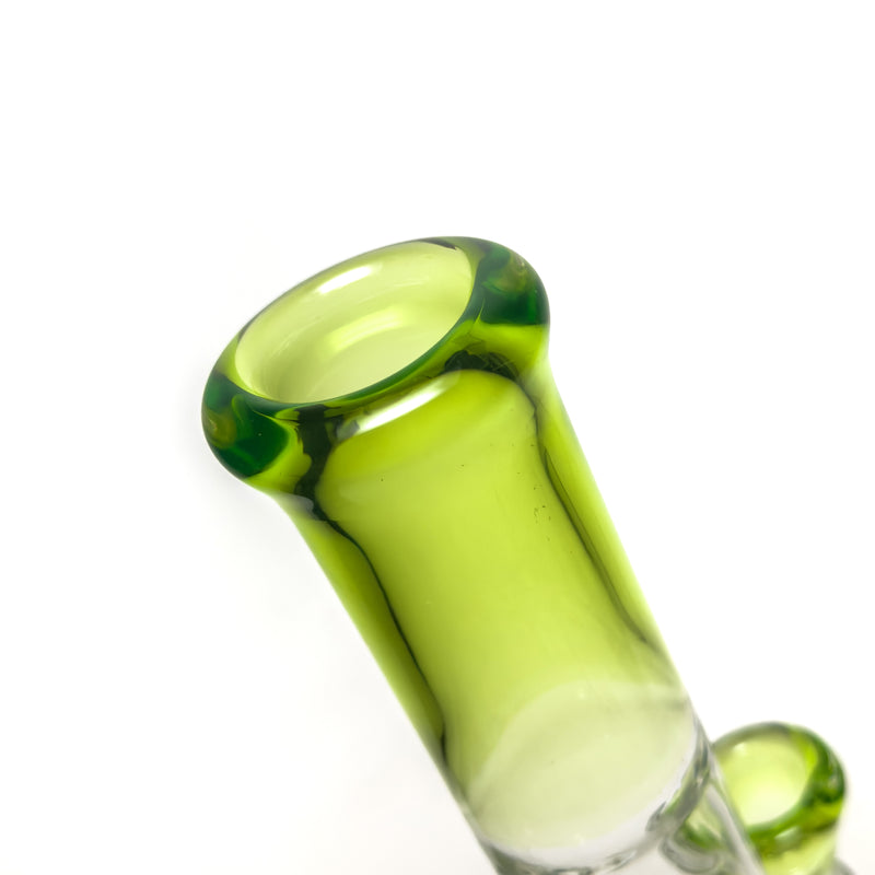 Davin Titland - Mini Straight Tube - 3 Seal w/ Dimples - Trans. Green & Titan Accents - The Cave