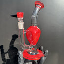 Ben Wilson - Triple Donut Bubbler - Cherry Red & Electrum