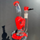 Ben Wilson - Triple Donut Bubbler - Cherry Red & Electrum