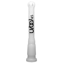 Urbal Technologies - 6 Slit Downstem - 4.5" - White w/ Black Connection Label - The Cave