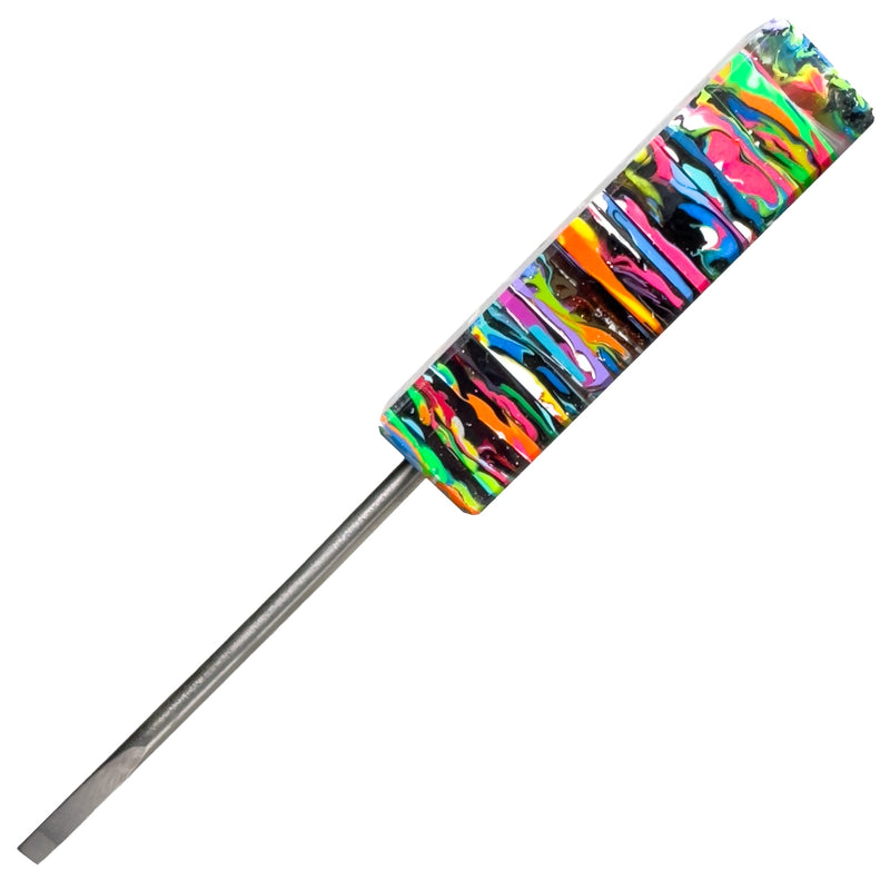 DunkinDabber - Flat Head Dabber - Kaotic Artworks Overpour - 4 3/8" - The Cave