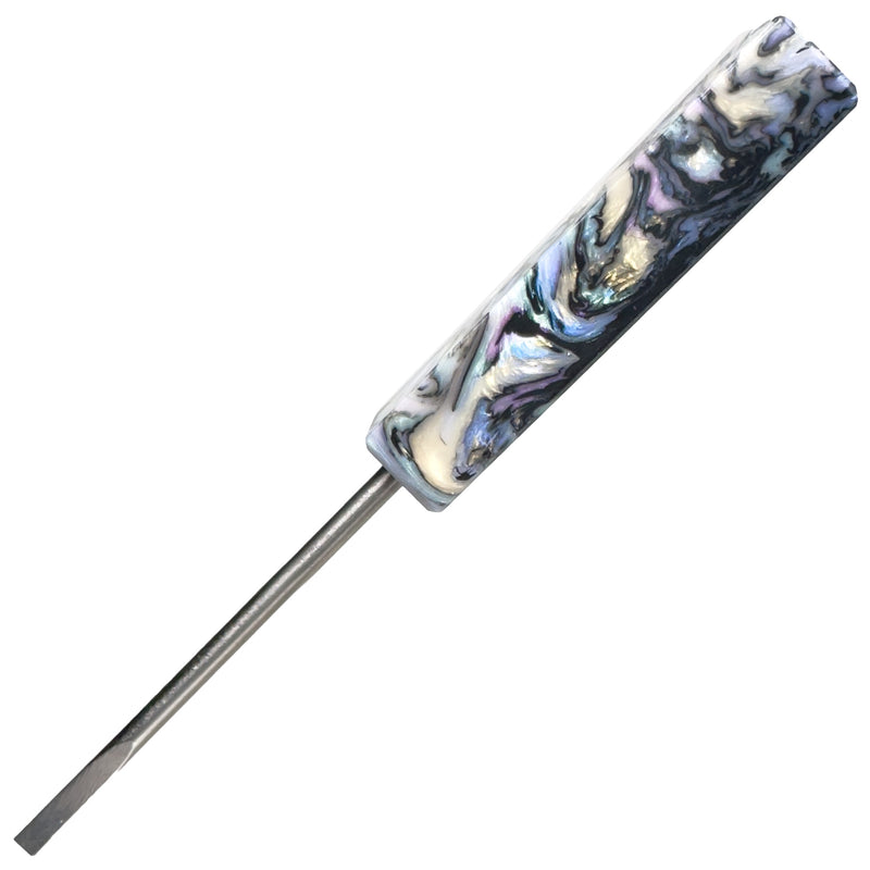 DunkinDabber - Flat Head Dabber - Pourcasso Black Pearl - 5" - The Cave