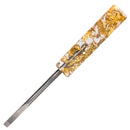 DunkinDabber - Mini Flat Head Dabber - Pourcasso Gold Leaf - 3 3/4"