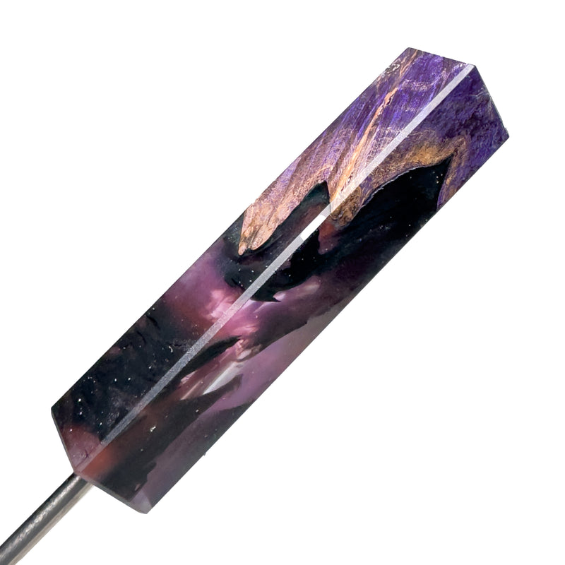 DunkinDabber - Flat Head Dabber - Sparkle Pourcasso + Purple Burl - 5 1/4" - The Cave