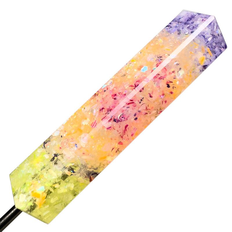 DunkinDabber - Round Flat Head Dabber - Pourcasso Glow UV - 5 3/4" - The Cave