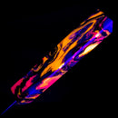 DunkinDabber - Flat Head Dabber - Pink & Orange Pourcasso UV - 5 1/8"