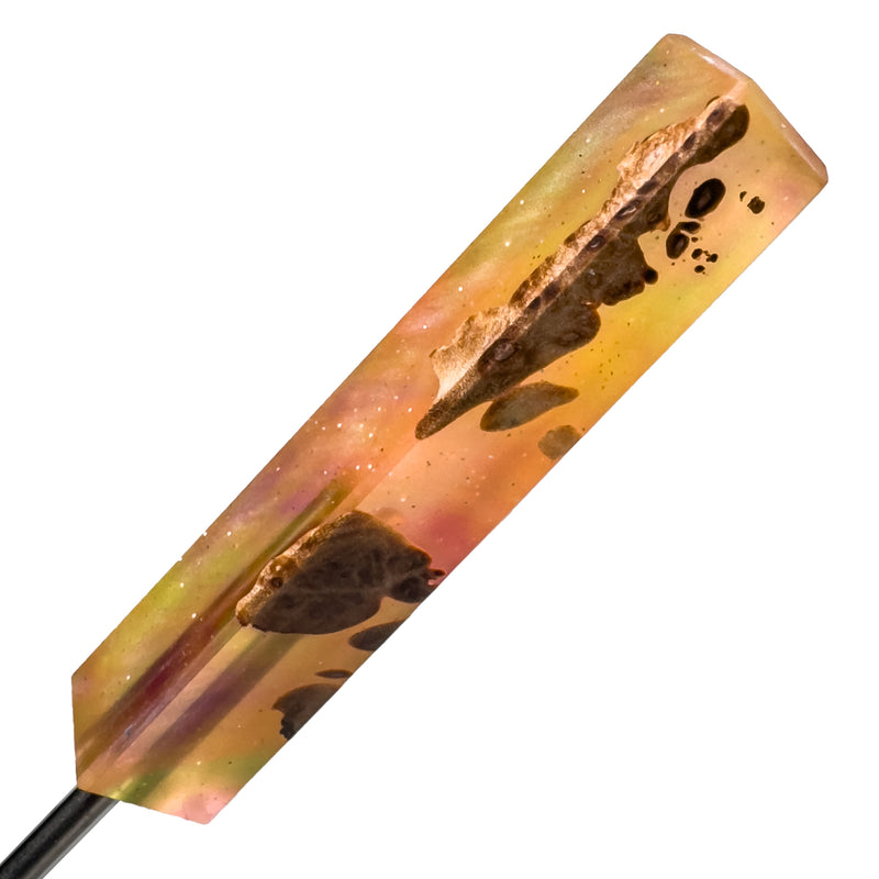 DunkinDabber - Flat Head Dabber - Pourcasso UV + Burl - 5 3/4" - The Cave