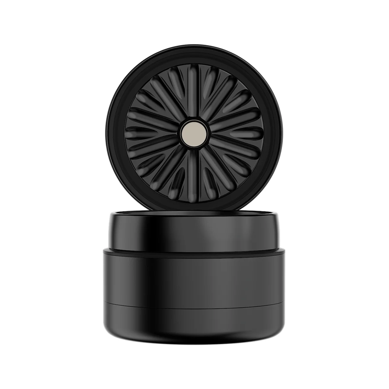 Flower Mill - Next Gen Premium Grinder - Aluminum Series - 2.5" - Black - The Cave