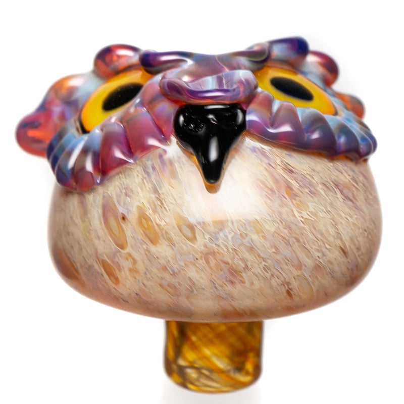 Four Winds Flameworks - Owl Carb Cap - Amber Purple - The Cave