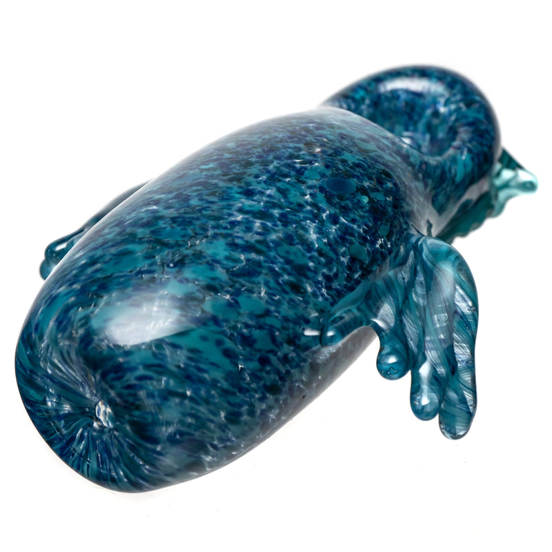 Four Winds Flameworks - Hooter Hand Pipe - Blue Frit - The Cave
