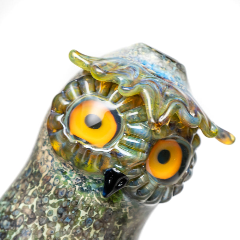 Four Winds Flameworks - Hooter Hand Pipe - Amazon Night Frit - The Cave