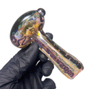 Greenlite - Heavy Spoon - Flat Mouth - Fume w/ Twist Cane & Green Honeycomb