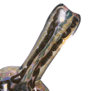 Greenlite - Heavy Spoon - Flat Mouth - Fume w/ Twist Cane & Blue Honeycomb