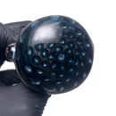 Greenlite - Heavy Spoon - Flat Mouth - Fume w/ Twist Cane & Blue Honeycomb