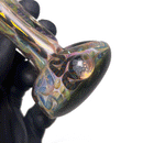 Greenlite - Heavy Spoon - Flat Mouth - Fume w/ Twist Cane & Green Honeycomb
