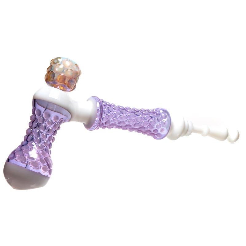 Goo Roo Designs - 21" Hammer Bubbler - Purple & White - The Cave