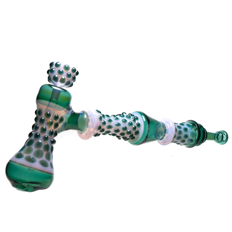 Goo Roo Designs - 24" Hammer Bubbler - Milky Purple & Teal - The Cave