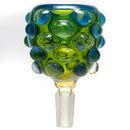 Goo Roo Designs - 22" Hammer Bubbler - Green Blue & White w/ Smoke - The Cave