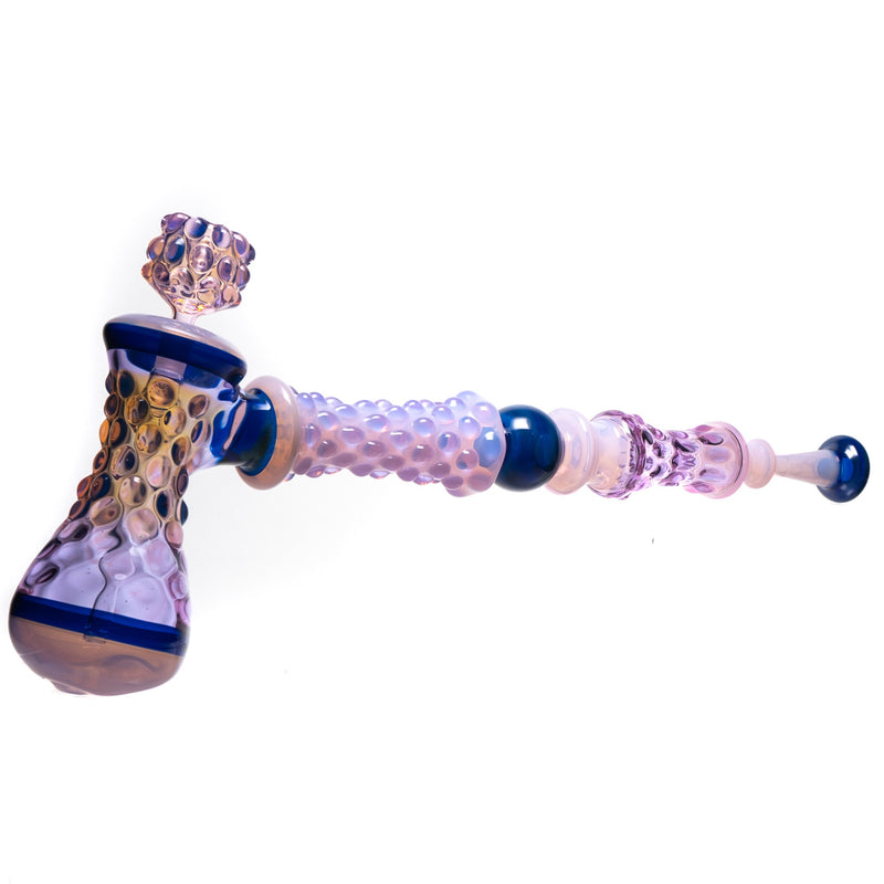 Goo Roo Designs - 24" Hammer Bubbler - Transparent Purple & Purple Fume w/ Cobalt - The Cave