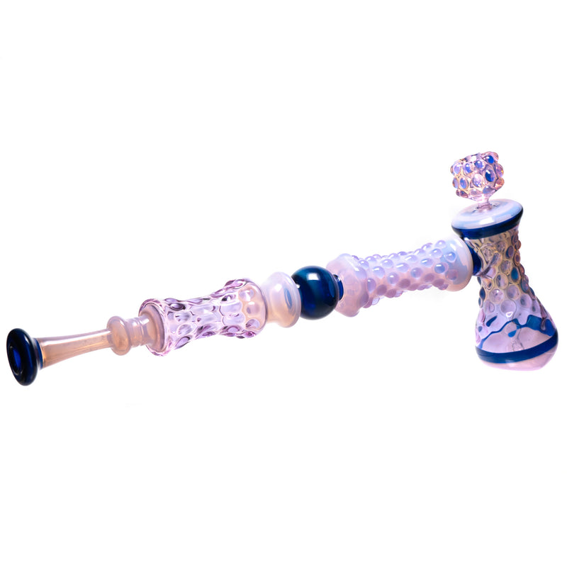 Goo Roo Designs - 24" Hammer Bubbler - Transparent Purple & Purple Fume w/ Cobalt - The Cave