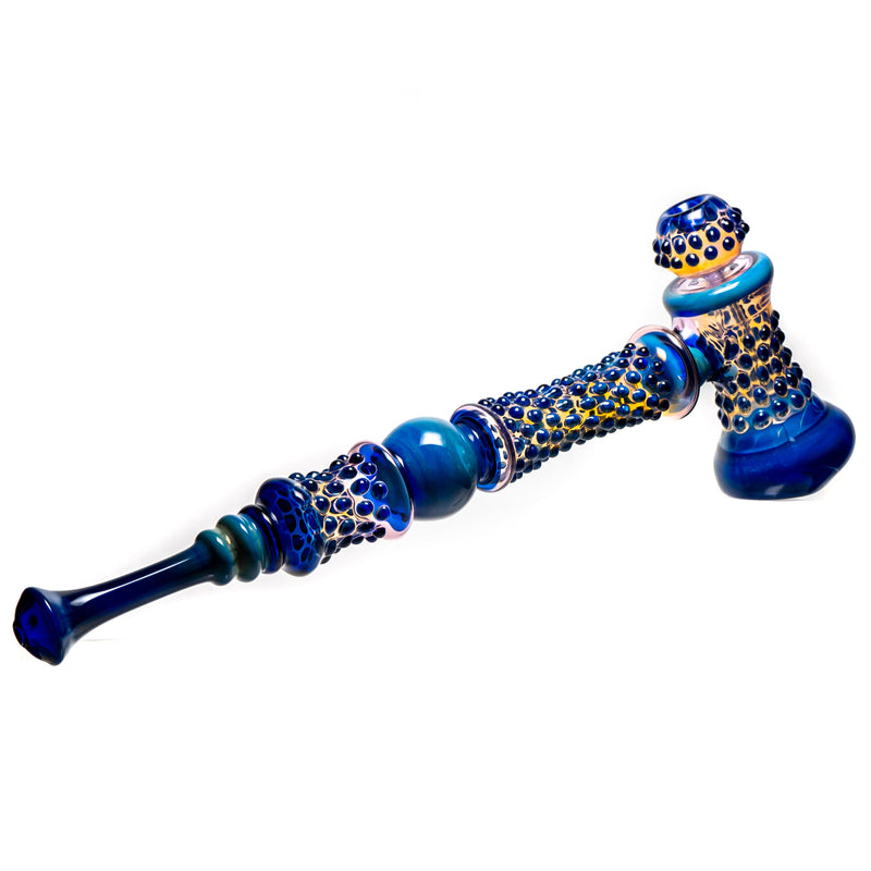 Goo Roo Designs - 27" Hammer Bubbler - Blue Fume & Pink - The Cave