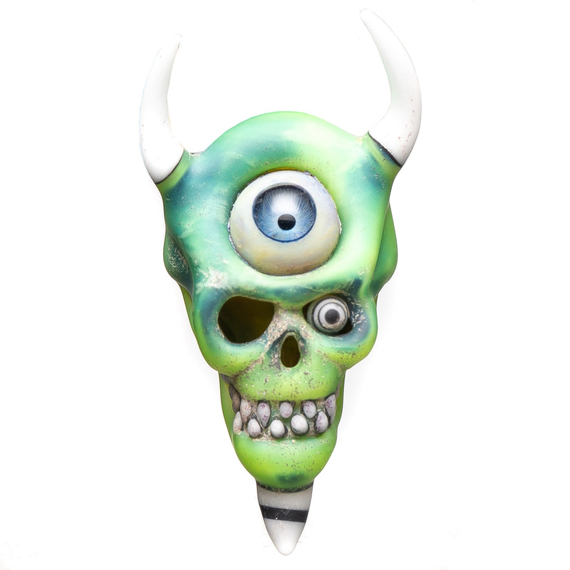 Aquarius - Skull Pendant - Third Eye - Slyme, White & Black - The Cave
