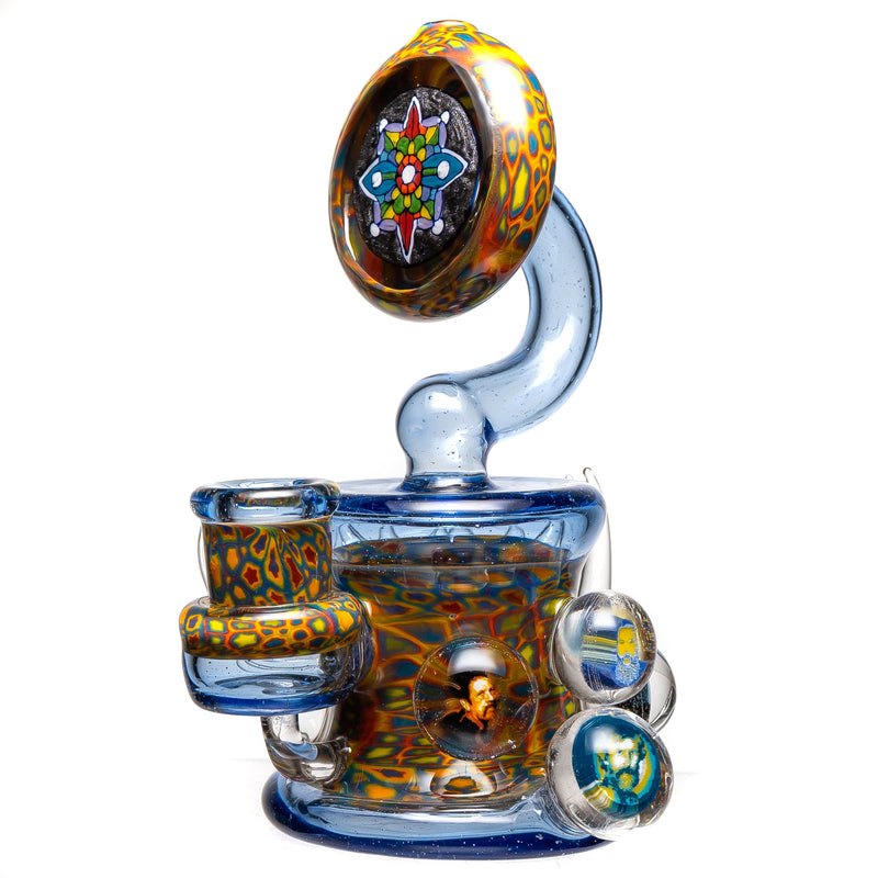 Freeek Glass x EON Glass - Horn Jammer - UV Blue Dreamingo & UV Lucy - The Cave