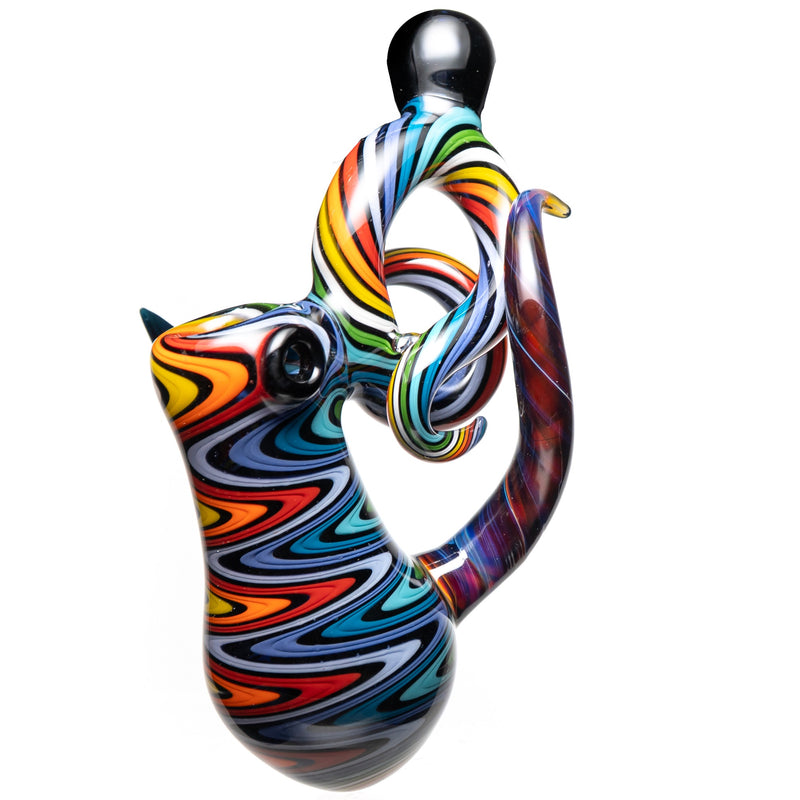 Carsten Carlile - Worked Horn Bubbler - Rainbow - The Cave
