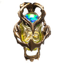 Aquarius - Caged Skull Pendant - Black Opal - Illuminati - The Cave