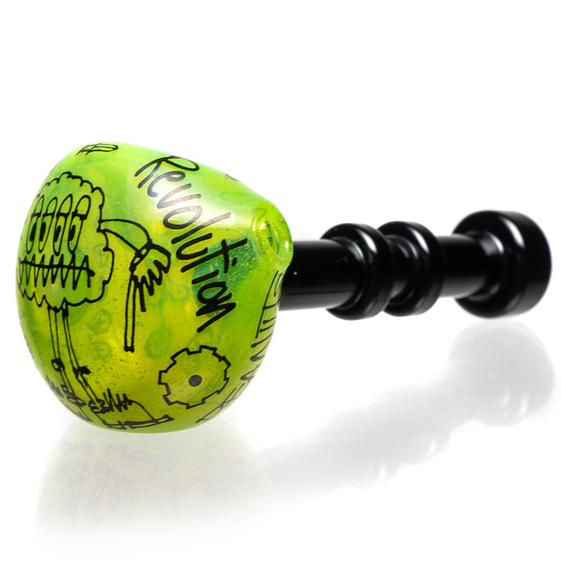 Zach P - Sketch Series Spoon - Slyme & Black - Glass Pipe Revolution - The Cave